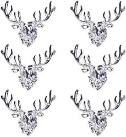 Christmas Deer Napkin Rings, Christmas Napkin Ring For Christmas, Holiday Parties, Dinner Parties, Weddings Receptions, Dining Table Decoration Supplies (Silver Deer, 6) -Generic Furniture Shop 51kmOcxblKL. AC
