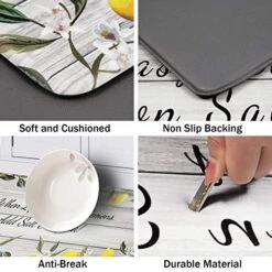 Anti Fatigue Kitchen Mat For Floor 2 Piece Waterproof Lemon Kitchen Rug Runner Thick Cushioned Kitchen Floor Mat Non Slip Kitchen Mat And Rug Comfort Heavy Duty Standing Mat Carpets For Kitchen -Generic Furniture Shop 51l8CjamN9L