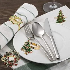 8 Pieces Christmas Napkin Rings Wreath Christmas Tree Napkin Holders Table Decor Set For Christmas Holiday Dinner Wedding Party Banquet Dinning Table Decoration 9 8 Pieces Christmas Napkin Rings Wreath Christmas Tree Napkin Holders Table Decor Set For Christmas Holiday Dinner Wedding Party Banquet Dinning Table Decoration -Generic Furniture Shop 51lNkTcn2FL