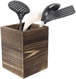 MyGift Vintage Gray Solid Wood Kitchen Countertop Utensil Holder, Cooking Utensil Crock And Flatware Storage Caddy -Generic Furniture Shop 51lkvnq2 UL. AC