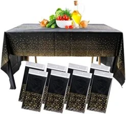 8 Pack Rose Gold Tablecloths Plastic Tablecloths For Rectangle Tables, Disposable Tablecloth Waterproof White Table Cloths 54" X 108" Disposable Table Covers For Party Thanksgiving Christmas -Generic Furniture Shop 51m1ZmtJdL. AC