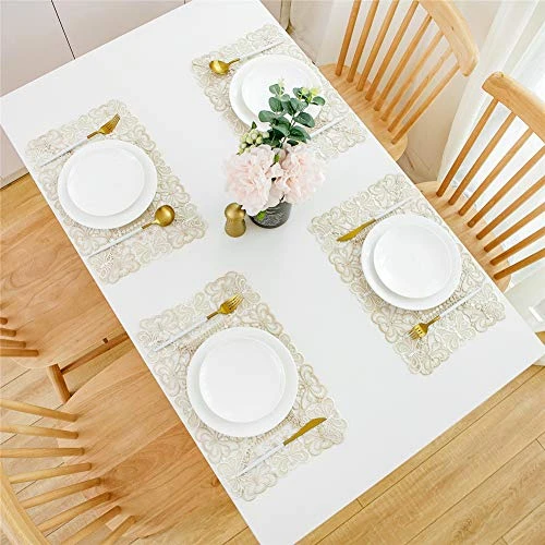 Table Mats Beautiful Table Placemats Set Of 4 Table Place Mats 18 X 12 Inch Placemats For Dining Kitchen Table Wedding Home Decor 4 Table Mats Beautiful Table Placemats Set Of 4 Table Place Mats 18 X 12 Inch Placemats For Dining Kitchen Table Wedding Home Decor - Image 4