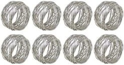 Handmade Round Mesh Napkin Rings Holder For Dinning Table Parties Everyday (Gold, Pack Of 8) -Generic Furniture Shop 51mYalH1pAL. AC