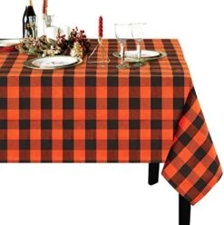 Buffalo Plaid Tablecloth Black And White Checkered Tablecloth Thanksgiving Tablecloth For Thanksgiving Christmas Table Decorations 56x84 Inch -Generic Furniture Shop 51nWQNZ 96L. AC