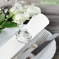 Diamond Napkin Rings Set Of 4 Silver Crystal Napkin Rings For Wedding Spring Summer Eater Holiday Dinner Table Linen Accessory (Ring A Silver, 4) 17 Diamond Napkin Rings Set Of 4 Silver Crystal Napkin Rings For Wedding Spring Summer Eater Holiday Dinner Table Linen Accessory (Ring A Silver, 4) -Generic Furniture Shop 51nuSMr5INL