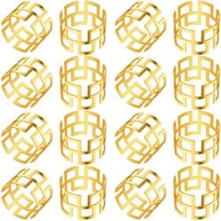 Set Of 20 Leaf Napkin Rings Metal Gold Napkin Holder Table Napkin Rings For Dinning Table Parties Everyday (Ye Zi-Gold 20) -Generic Furniture Shop 51oJLaplD9L. AC