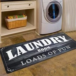 ABREEZE Laundry Room Rug 20"x59", Laundry Mats Washable Farmhouse Mat Floor Runners For Bath Room Carpet Kitchen Mats(Grape) -Generic Furniture Shop 51oUFFf7wlL. AC