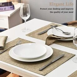 Cloth Placemats Set Of 4, Machine Washable Linen Style Thick Place Mats, Heat Resistant And Easy To Clean Fabric Table Mats For Kitchen Dining Table (13" X 19" (Set Of 4), Mocha) 20 Cloth Placemats Set Of 4, Machine Washable Linen Style Thick Place Mats, Heat Resistant And Easy To Clean Fabric Table Mats For Kitchen Dining Table (13" X 19" (Set Of 4), Mocha) -Generic Furniture Shop 51ocrOQd0pL