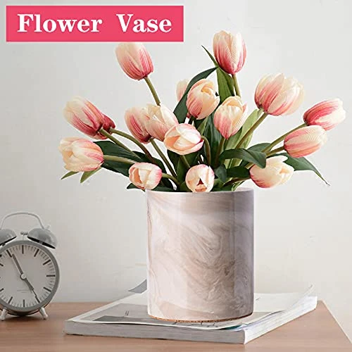 Yundu Porcelain Brown Marble Utensil Crock, Kitchen Utensil Holder For Countertop, 7″ Large Size For Storage,Table-Protection Cork Mat 5 Yundu Porcelain Brown Marble Utensil Crock, Kitchen Utensil Holder For Countertop, 7″ Large Size For Storage,Table-Protection Cork Mat - Image 5