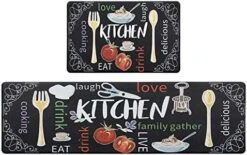 Colorful Anti Fatigue Kitchen Mat Set 2 Pieces Non Skid Waterproof Kitchen Rugs And Runner Sets Cushioned Kitchen Floor Mat Carpet Comfort Standing Mats 17"x28"+17"x48" -Generic Furniture Shop 51pQI35ooLL. AC