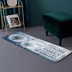 Anti-Fatigue Kitchen Rugs Blue White Flowers Dandelions Runner Rugs Non-Slip Soft Kitchen Mats Bathroom Rug Runner Doormats Carpet For Home Decor Rustic Doormat For Indoor Outdoor 60"x24" -Generic Furniture Shop 51phXs4k8JS