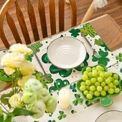 Dot Shamrock Luck Of The Irish St. Patrick's Day Placemats Set Of 4, 12x18 Inch Spring Table Mats For Party Kitchen Dining Decoration -Generic Furniture Shop 51prKieY8tL
