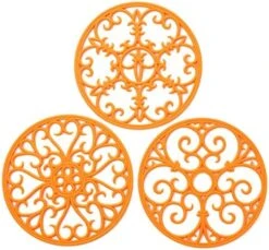 Silicone Trivet Mat - Non-Slip & Heat Resistant Kitchen Hot Pads For Countertops & Table - Kitchen Trivets For Hot Dishes & Cookware - Hot Pot Holder For Pots & Pans - Turquoise,Set Of 3 -Generic Furniture Shop 51psXxESioL. AC