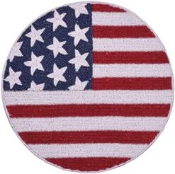 Memorial Day Patriotic Decorations Beaded Placemats Pack Of 1-4th Of July Freedom Stars American Flag Independence Day Table Place Mats For Kitchen Dining Table Home Decor - 14 Inches -Generic Furniture Shop 51pvJXzvssL. AC