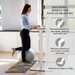 QiyI Floor Comfort Mat 1 Piece Kitchen Rug PVC Leather Waterproof Oil Proof Runner Rug Non Skid Laundry Standing Mat Anti Fatigue Foam Cushioned Doormat 17" W X 71" L - Ethnic Traditional Pattern 12 QiyI Floor Comfort Mat 1 Piece Kitchen Rug PVC Leather Waterproof Oil Proof Runner Rug Non Skid Laundry Standing Mat Anti Fatigue Foam Cushioned Doormat 17" W X 71" L - Ethnic Traditional Pattern -Generic Furniture Shop 51q4xFWibCL