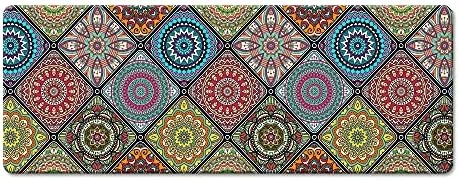 QiyI Floor Comfort Mat 1 Piece Kitchen Rug PVC Leather Waterproof Oil Proof Runner Rug Non Skid Laundry Standing Mat Anti Fatigue Foam Cushioned Doormat 17" W X 71" L - Ethnic Traditional Pattern 8 QiyI Floor Comfort Mat 1 Piece Kitchen Rug PVC Leather Waterproof Oil Proof Runner Rug Non Skid Laundry Standing Mat Anti Fatigue Foam Cushioned Doormat 17" W X 71" L - Ethnic Traditional Pattern - Image 8