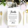 50 Wedding Thank You Place Setting Cards For The Bride And Groom, Perfect For: Bridal Shower Or Wedding, Print To Add To Your Table Centerpieces And Wedding Decorations.