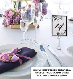 Scribble Vintage Swirl Wedding Table Numbers (Select Color/Quantity), White, Black, 1-20, Double Sided, Tent Or Use In A Stand, Great For Parties & Restaurants -Generic Furniture Shop 51rGPhb4F8L