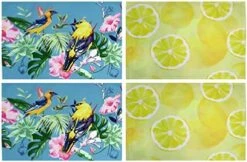 Summer Placemats Set Of 4 - Double Sided Pattern Washable Placemats, Placement Mats For Dining Table, Table Placemats Set Of 4, Linen Placemats, Dining Table Mats, Plate Mat Set, 18"X13" -Generic Furniture Shop 51rH5MlXXtL. AC