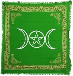 Beautiful Gold Silver Alter Square For Sacred Places Triple Goddess Pentagram Moon Altar Cloth Purple 61 By 61 CMS/24x24 Inches -Generic Furniture Shop 51ra dQxfQL. AC 2