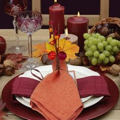 Fall Napkin Rings Set Of 6 Thanksgiving Leaf Pumpkin Napkin Holders Metal Napkin Ring Decor For Christmas Parties, Table Decoration (Pumpkin Leaf Ring, 6) -Generic Furniture Shop 51rwdaqxGrL