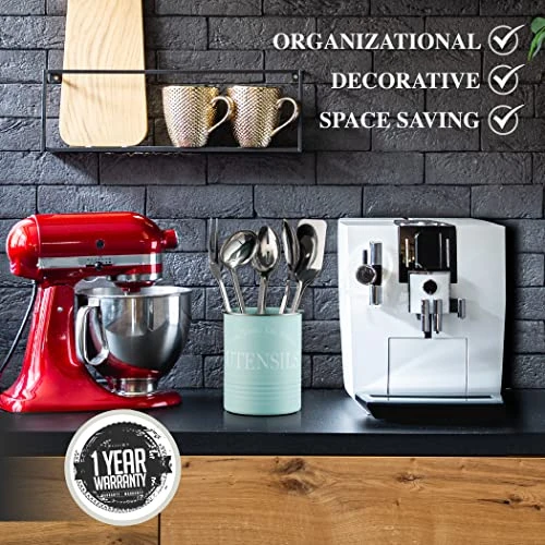 Large Kitchen Utensil Holder Organizer For Countertop, Farmhouse Storage Caddy With Stable Padded Base 4 Large Kitchen Utensil Holder Organizer For Countertop, Farmhouse Storage Caddy With Stable Padded Base - Image 4