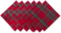 Farmhouse Christmas Plaid Dining Table & Kitchen Décor, Holiday Placemat Set, 13x19, Red & Green, 6 Count -Generic Furniture Shop 51s tT A8WL. AC