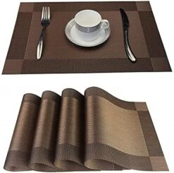 Kitchen Placemats Set Of 4 Placemat For Dining Table Woven Table Mats (Gold) -Generic Furniture Shop 51s5Z7 3zS. AC