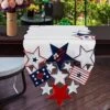 July 4th Decorations Patriotic Table Runner For American Independence Day, Memorial Day Table Runner 90 Inch Long, Embroidered Stars And Stripe American Flag Theme Dress Scarves, 13 X 90 Inch