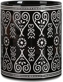 Ceramic Utensil Holder For Kitchen Counter - Large Black Utensil Crock For Countertop Organization - Modern Farmhouse Decor Kitchen Accessories - Dishwasher Safe -Generic Furniture Shop 51tVsdLfK7L. AC