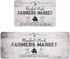 Farmhouse Anti Fatigue Kitchen Rug And Mats 2 Pieces PVC Leather Heavy Duty Standing Mats For Kitchen Sink Office Standing Desk Rug Wipe Clean -Generic Furniture Shop 51ujfNrqgrL. AC