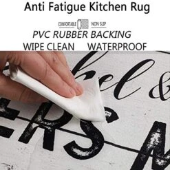Farmhouse Anti Fatigue Kitchen Rug And Mats 2 Pieces PVC Leather Heavy Duty Standing Mats For Kitchen Sink Office Standing Desk Rug Wipe Clean -Generic Furniture Shop 51uvIDiGpVL