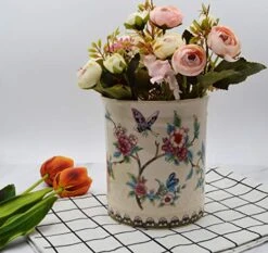 IMIFLA Utensil Crocks Extra Large Kitchen Utensil Holder For Countertop Ceramic Cooking Utensils Butterfly Ice Crack -Generic Furniture Shop 51v7XYHFcaL