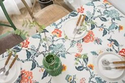 Ada Tassel Rectangle Decorative Table Cloth For Indoor Outdoor Dining Buffet Table Parities Dinner 54 Inch By 72 Inch Multi