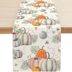 Fall Gray Pumpkin Placemats For Dining Table, 12 X 18 Inch Autumn Thanksgiving Seasonal Holiday Decoration Rustic Washable Table Mats Set Of 4 -Generic Furniture Shop 51vEUVkNpdL. AC