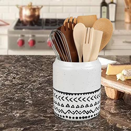 Kopmath Ceramic Utensil Holder For Countertop, Large Utensil Crock, Thick & Sturdy, Dishwasher Safe, Cute Starry-Sky Bohemian, Closure Mouth, Easy To Hold, Cooking Utensils Holder For Kitchen Décor 5 Kopmath Ceramic Utensil Holder For Countertop, Large Utensil Crock, Thick & Sturdy, Dishwasher Safe, Cute Starry-Sky Bohemian, Closure Mouth, Easy To Hold, Cooking Utensils Holder For Kitchen Décor - Image 5