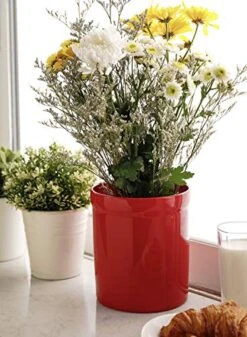 Sweese 811.104 Kitchen Utensil Holder, 7″ Large Porcelain Stable Utensil Caddy With Countertop Counter Utensil Organizer, Cooking Utensil Organizer Caddy For Farmhouse Kitchen Décor, Red -Generic Furniture Shop 51wibtRp5oL