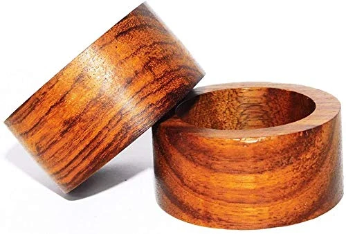 Set Of 12 Wooden Handmade Decorative Napkin Rings For Dinner Party Table Decor 1.5 Inch 3 Set Of 12 Wooden Handmade Decorative Napkin Rings For Dinner Party Table Decor 1.5 Inch - Image 3