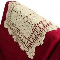 Handmade Crochet Cotton Lace Table Placemats Doilies Value Pack [Set Of 4], Beige -Generic Furniture Shop 51ybA3HF71L