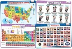 Educational Placemats For Kids: Solar System, Human Body Chart, World Geography, And USA Map – Set Of 4 Reusable, Non-Slip, Silicone Eating Mats For Kitchen Counter Or Dining Table, Explore -Generic Furniture Shop 51yc0HluWIL. AC