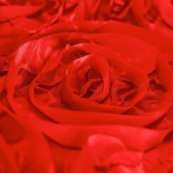 90x132 Red Satin Raised Rosettes Rectangle Tablecloth Wedding Party Dining Room Table Linens -Generic Furniture Shop 51ygHjLpyLL