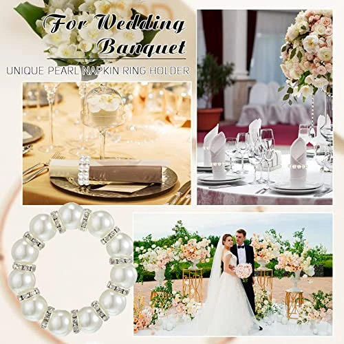 Arl Napkin Rings Set Of 24, Napkin Rings Holder Stretched Rhinestone Serviette Rings Buckle Silver Elastic Spring Beaded Napkin Rings For Weddings Reception Thanksgiving Party Banquet Table Decor 5 Arl Napkin Rings Set Of 24, Napkin Rings Holder Stretched Rhinestone Serviette Rings Buckle Silver Elastic Spring Beaded Napkin Rings For Weddings Reception Thanksgiving Party Banquet Table Decor - Image 5