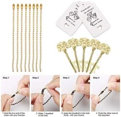 60 PCS Key Bottle Openers,Vintage Skeleton Key Bottle Opener,Wedding Favors Bottle Opener With Escort Card Tag And Key Chains,Wedding Party Favor Souvenir Gift(Gold） -Generic Furniture Shop 51yrAcbyZbL