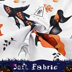 Halloween Tablecloth, Pumpkin And Haunted House Table Cloth, Black Cat Waterproof Tablecloths, Spillproof Tablecover For Dinner Party Decoration, Rectangle 60 X 84 Inch -Generic Furniture Shop 51yyldi58pL