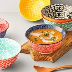 Ceramic Cereal Bowl, Soup Bowls, 23 Ounce Vibrant Color Bowls For Kitchen, Bowls Set For Cereal Soup Rice Pasta Salad Oatmeal, Mothers Day Gifts, Dishwasher & Microwave Safe, Set Of 6 -Generic Furniture Shop 51yzWPhKJEL