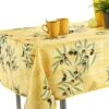 , 60 X 95-Inch Rectangular Yellow Olive Branch Stain Resistant Tablecloth, Yellow