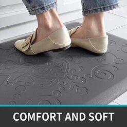 Kitchen Mat Cushioned Anti-Fatigue Kitchen Floor Mats, 30x20 Inch, Non-Slip Waterproof Kitchen Rug For House Office Standing Desk, Grey -Generic Furniture Shop 51zlKZ2YYKS