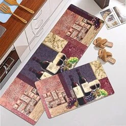 Kitchen Mat Set Of 2 Cushioned Anti Fatigue Mat, Heavy Duty Ergonomic Kitchen Rug 18"x59"+18"x30", Waterproof Non Slip Comfort Foam Kitchen Mats For Floor/Office/Sink/Laundry -Generic Furniture Shop 615EMEAGsDL. AC 1