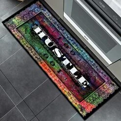 Anti-Fatigue Kitchen Rugs Blue White Flowers Dandelions Runner Rugs Non-Slip Soft Kitchen Mats Bathroom Rug Runner Doormats Carpet For Home Decor Rustic Doormat For Indoor Outdoor 60"x24" -Generic Furniture Shop 619bN0rG5BL. AC