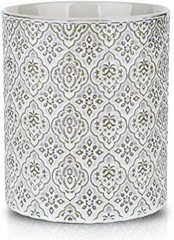 KOOV Kitchen Utensil Holder, Large Utensil Holders For Countertop, 6 X 7 Inches Ceramic Utensil Crock, Deep And Stable, Cooking Utensil Holder, Embossed Pattern (BLue) -Generic Furniture Shop 61ErMOLkzhS. AC